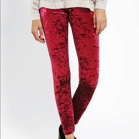 BDG Crushed Velvet Leggings - Picture 1 of 5